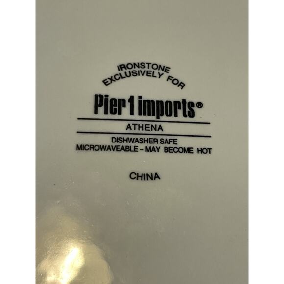 Athena Pier 1 Set Of 5 Salad Plates Blue White Mediterranean  Athena Pier 1 Set Of 5 Salad Plates Blue White Mediterranean Style 8.75 inches